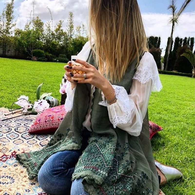 Handcrafted Palestinian embroidery Gilet