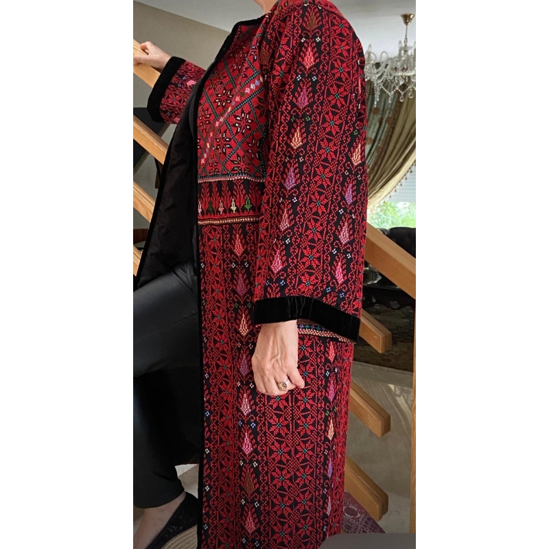 Embroidered with patience and love long jacket