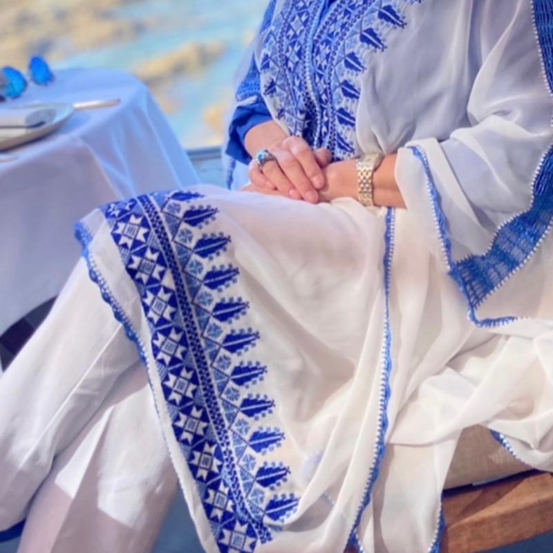 Handcrafted Palestinian embroidery Poncho