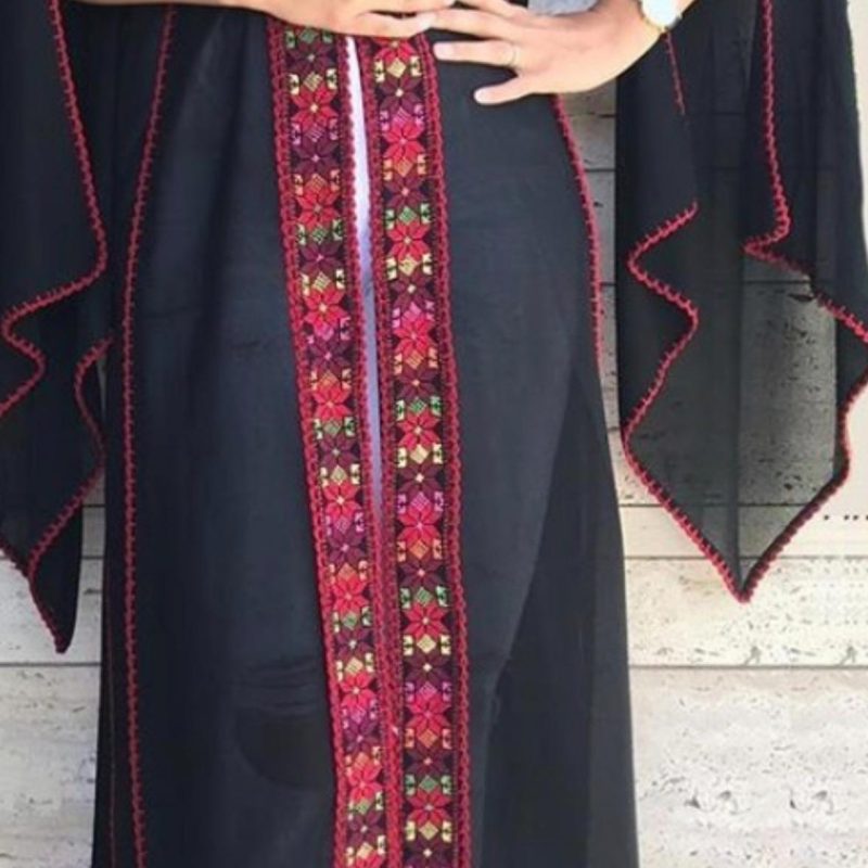 Handcrafted With patience palestinian embroidery abaya