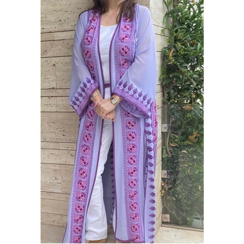 Handcrafted Palestinian embroidery abaya