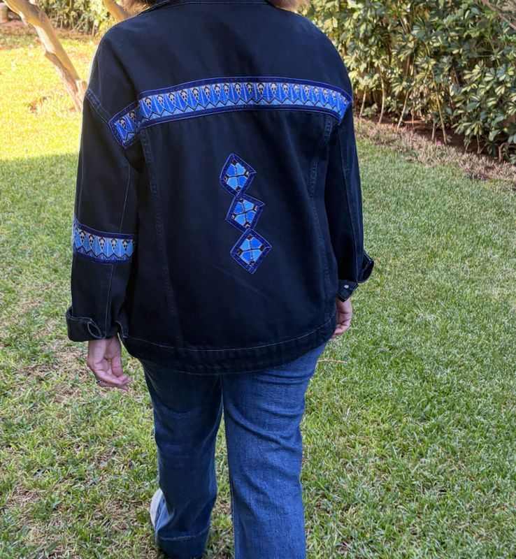 Handcrafted Palestinian embroidery Denim