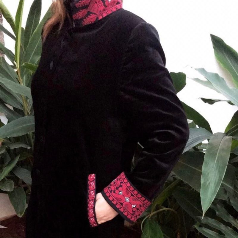 Palestinian embroidery velvet jacket